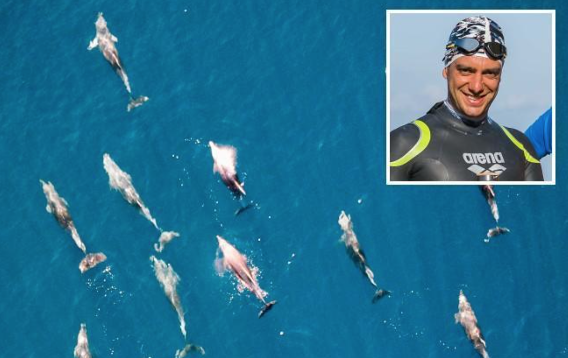 Giorgio Riva la grande traversata sulla rotta dei Cetacei: Capraia- Elba
